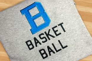 B for Basketball Applique: A Stylish Embroidery Design