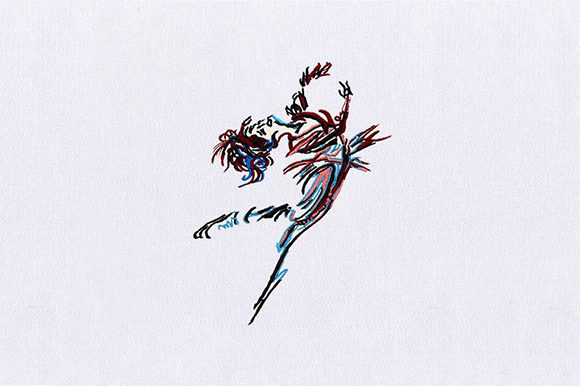 Charming Ballerina Art Brush Embroidery
