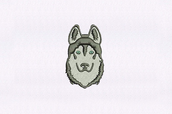 Charming Husky: A Versatile Embroidery Design