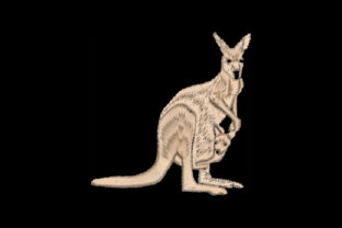 Charming Kangaroo Embroidery for Personalized Gifts