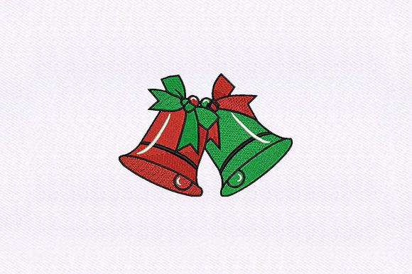 Charming Red and Green Bells for Holiday Apparel