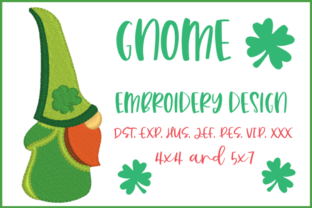 Charming St. Patrick's Gnome Embroidery