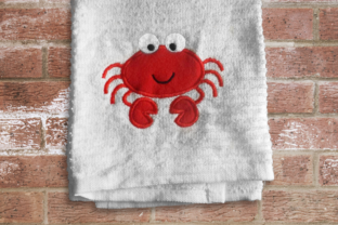 Cute Cartoon Crab Embroidery for Sweatshirts