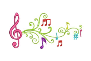 Embroidery Review: Musical Notes Design