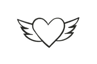 Heart with Wings Line Art: A Charming Design