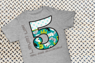 Level Up 5th Birthday Applique: A Gamer's Delight
