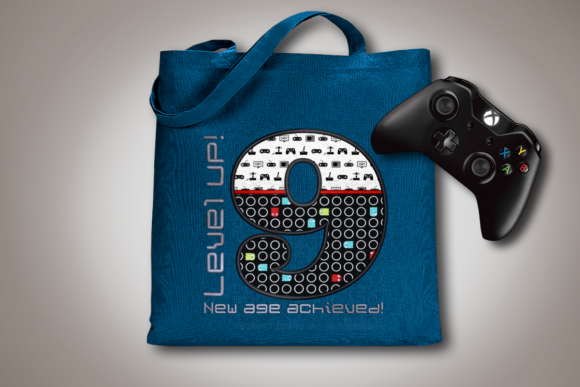 Level Up 9th Birthday Applique: A Gamer's Delight