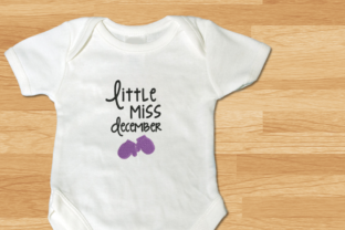 Little Miss December Mittens Embroidery