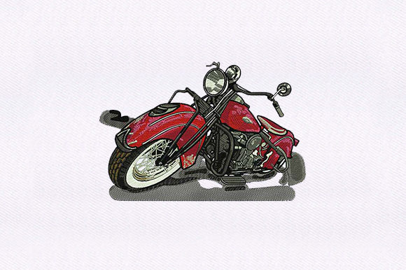 Red Chopper: A Bold Embroidery for Your Apparel