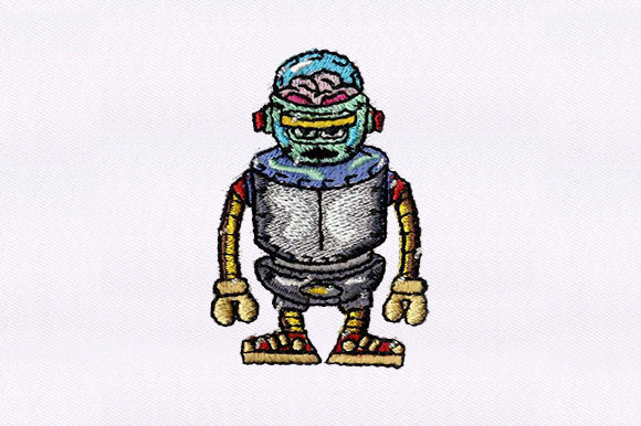 Robot: A Versatile Embroidery Design for Boutique Apparel